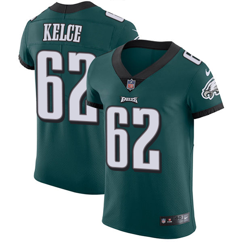 Nike Eagles #62 Jason Kelce Midnight Green Team Color Men's Stitched NFL Vapor Untouchable Elite Jersey - Click Image to Close